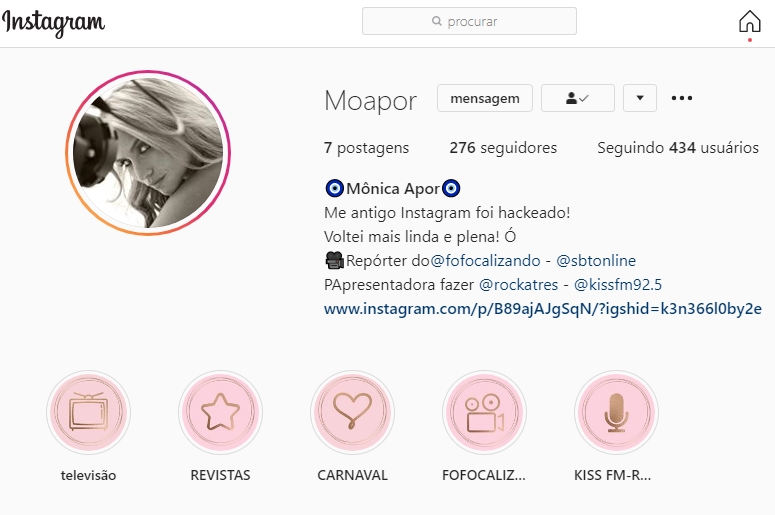 Mônica Apor, repórter do SBT, tem conta no Instagram deletada por hackers: “Agora é começar de zero” - 2