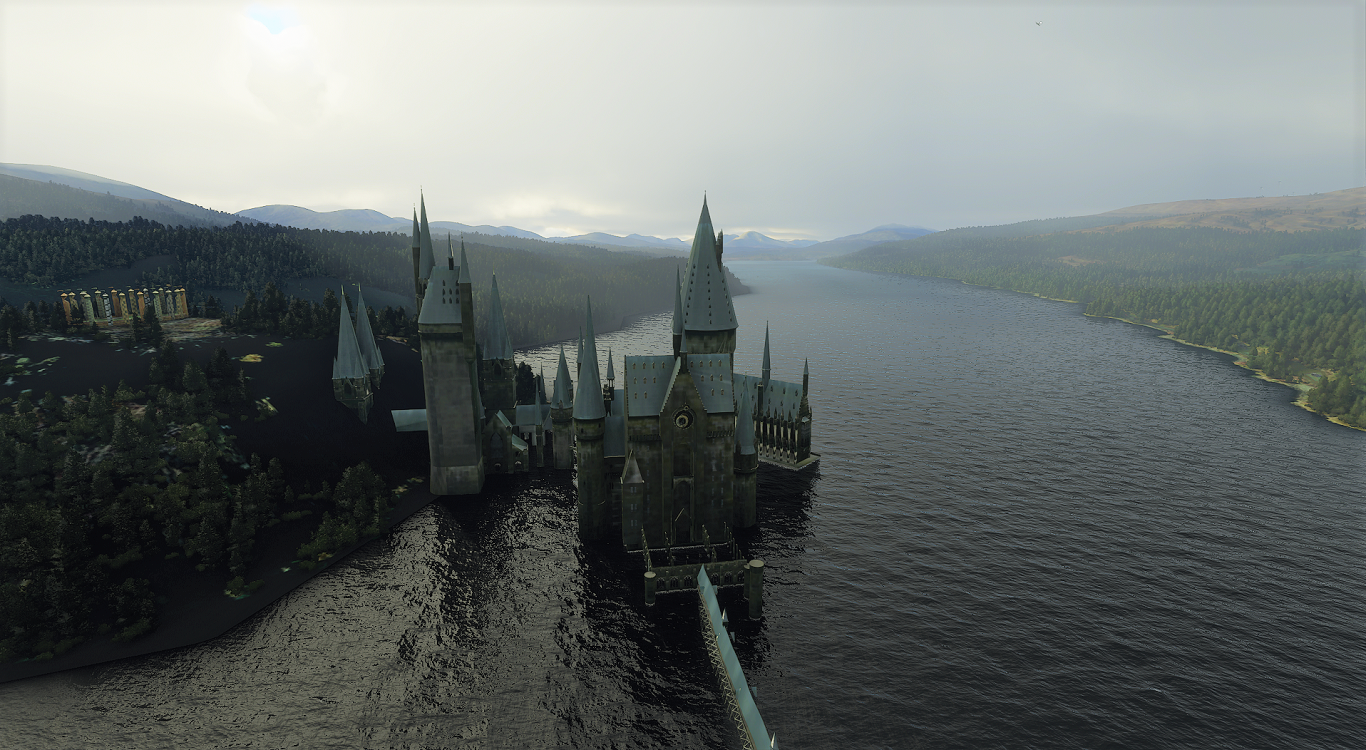 Após Godzilla, mod adiciona Hogwarts no game Microsoft Flight Simulator - 2