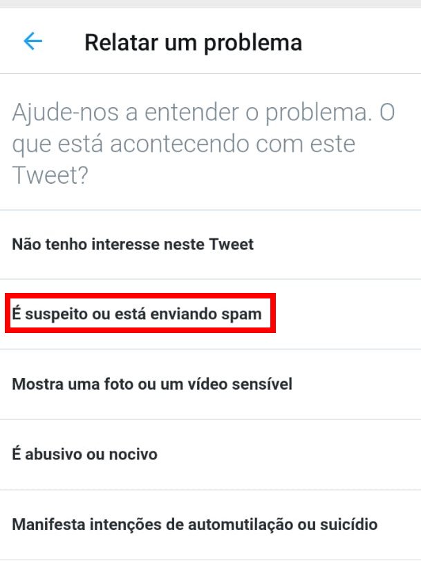 Como denunciar spam e fake news no Twitter - 4