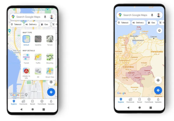 Google Maps agora mostra a incidência de COVID-19 em países, estados e cidades - 2