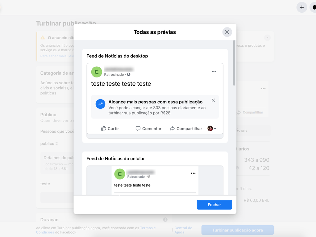 Como impulsionar um post no Facebook - 10