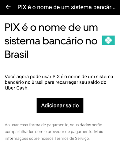 Como pagar viagens no Uber usando o Pix - 5