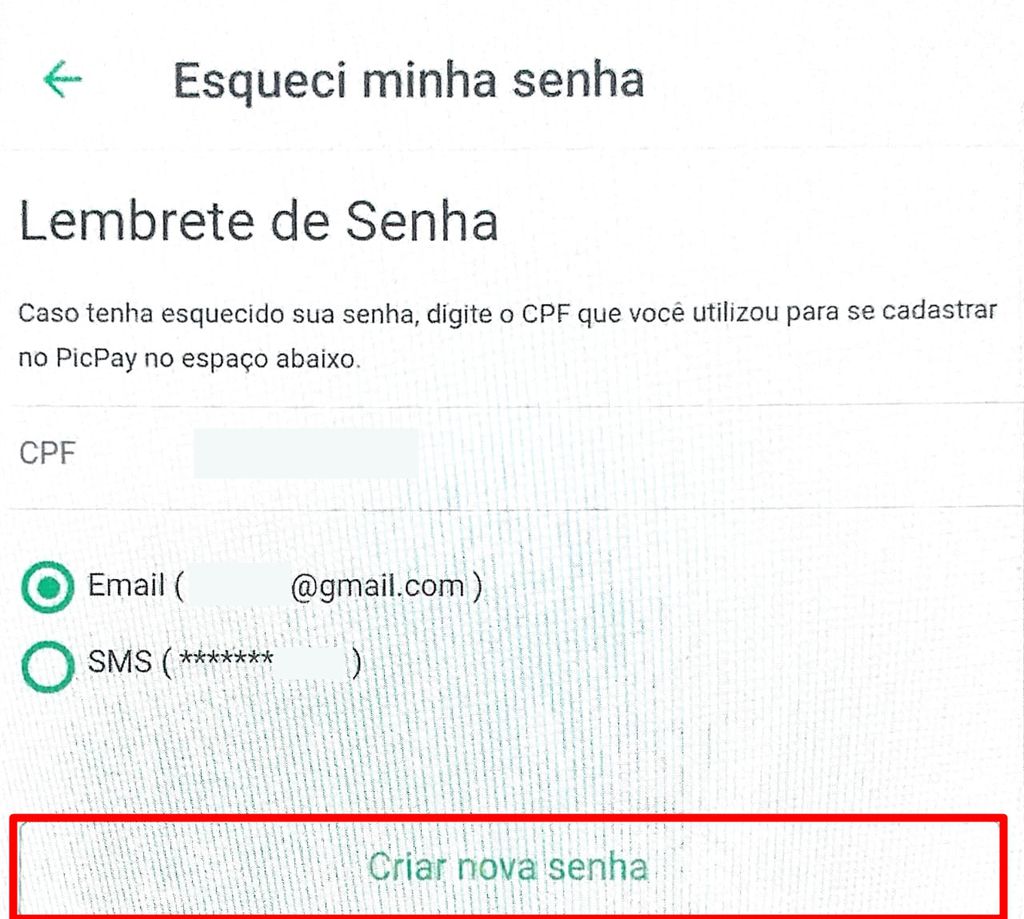 Como recuperar sua senha no PicPay - 4