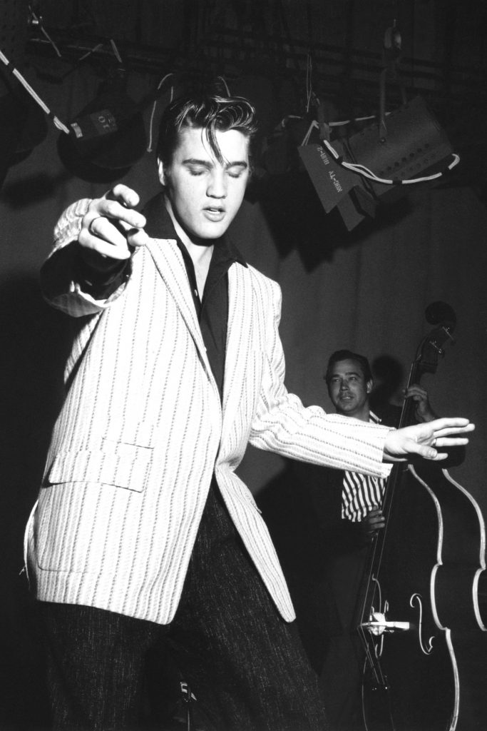 Elvis Presley rehearsing on 
