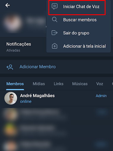 Como criar e usar os chats de voz do Telegram - 3