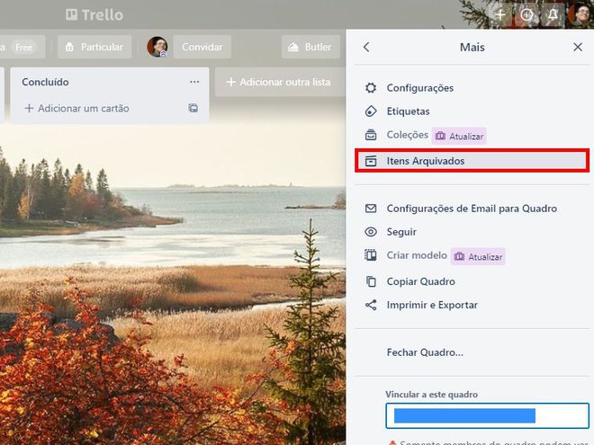 Trello: como desarquivar cartões, listas e quadros - 4