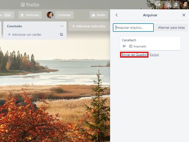 Trello: como desarquivar cartões, listas e quadros - 5