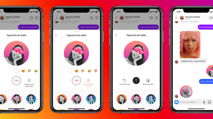 Como enviar uma figurinha de selfie no Direct do Instagram - 1