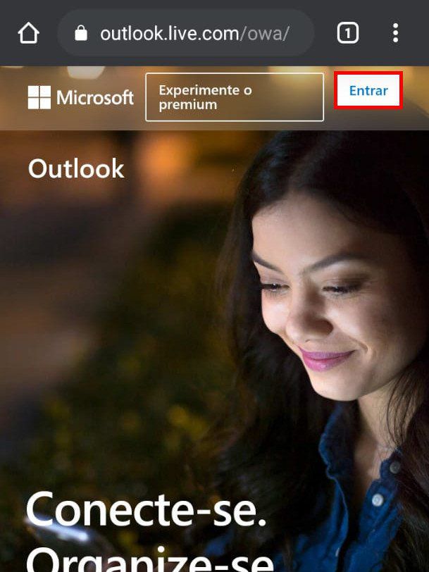 Como entrar no Hotmail pelo celular - 7