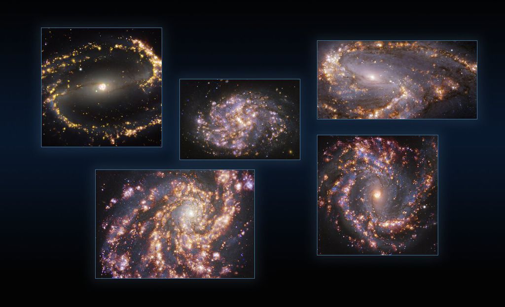 Imagens incríveis de várias galáxias revelam regiões onde nascem as estrelas - 2