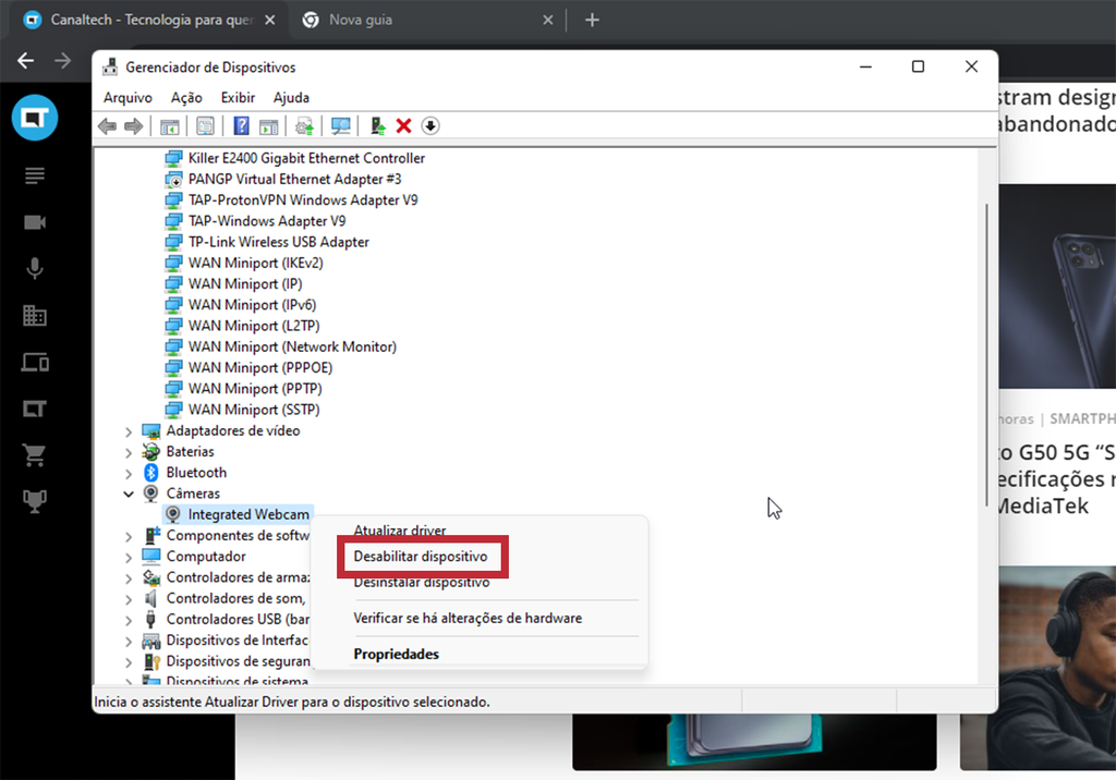A webcam do seu notebook não funciona? Saiba como solucionar - 8