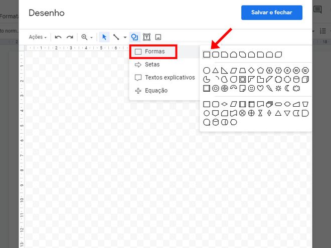 Como colocar formas no Word ou Documento do Google - 11