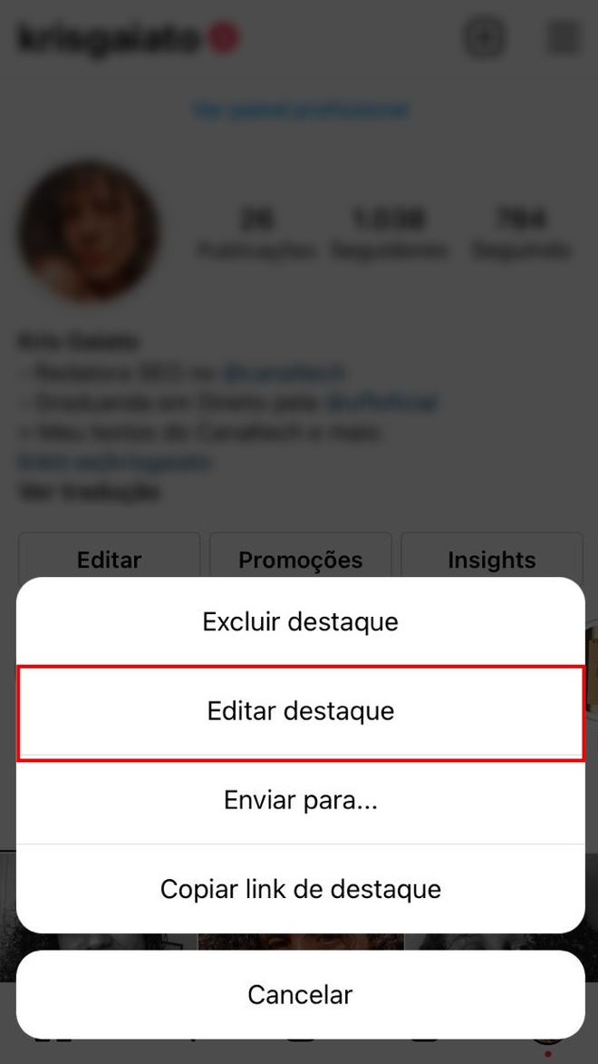 Como mudar a capa do Destaque do Instagram sem postar nos Stories - 3