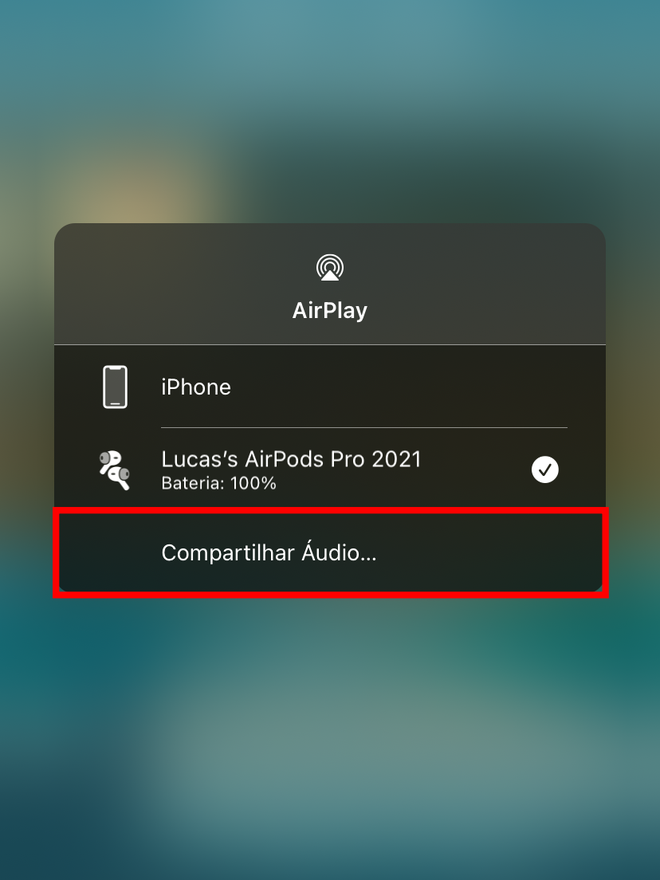 Como usar o compartilhamento de áudio dos AirPods - 3