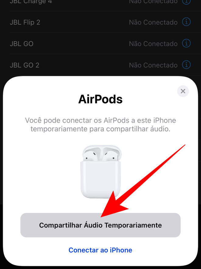 Como usar o compartilhamento de áudio dos AirPods - 5