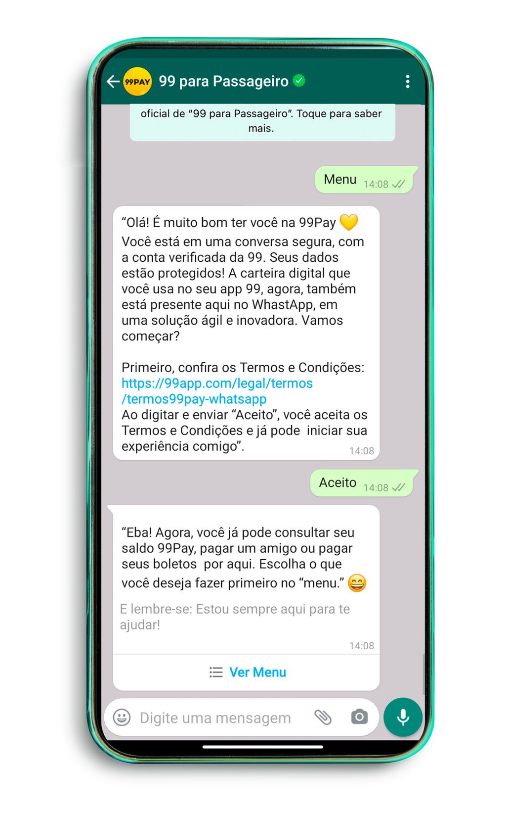 99Pay agora funciona pelo WhatsApp e está disponível em mais de 1,3 mil cidades - 2