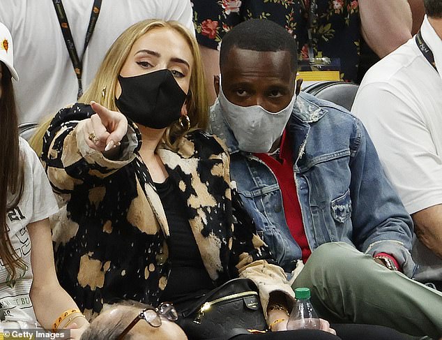 Loved up: Adele is now in a relationship with multi-millionaire sports agent Rich Paul (pictured in 2021)