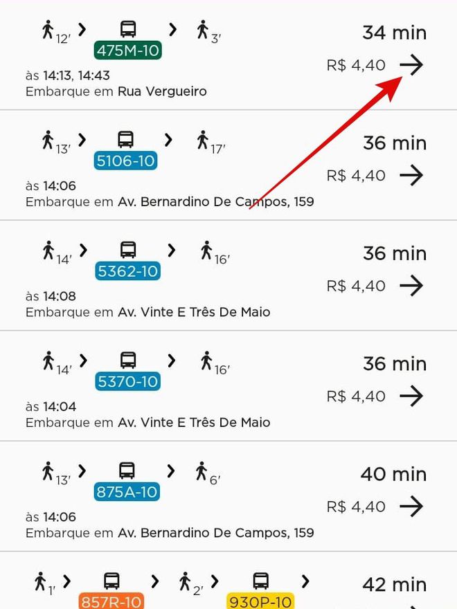 CittaMobi: como usar o app para ver horários de ônibus - 5