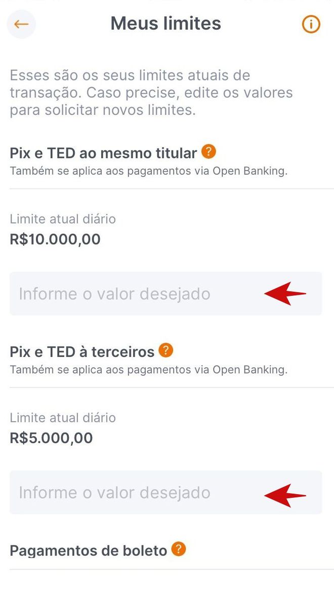 Como ajustar o limite de transferência PIX do Banco Inter - 6