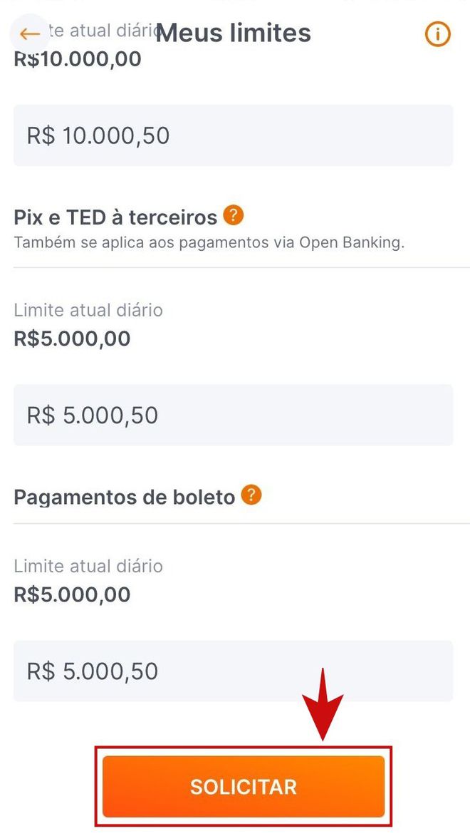 Como ajustar o limite de transferência PIX do Banco Inter - 7