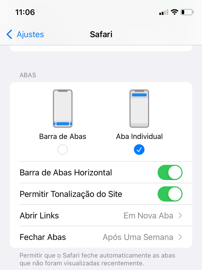 Como colocar a barra de endereço do Safari no topo - 3