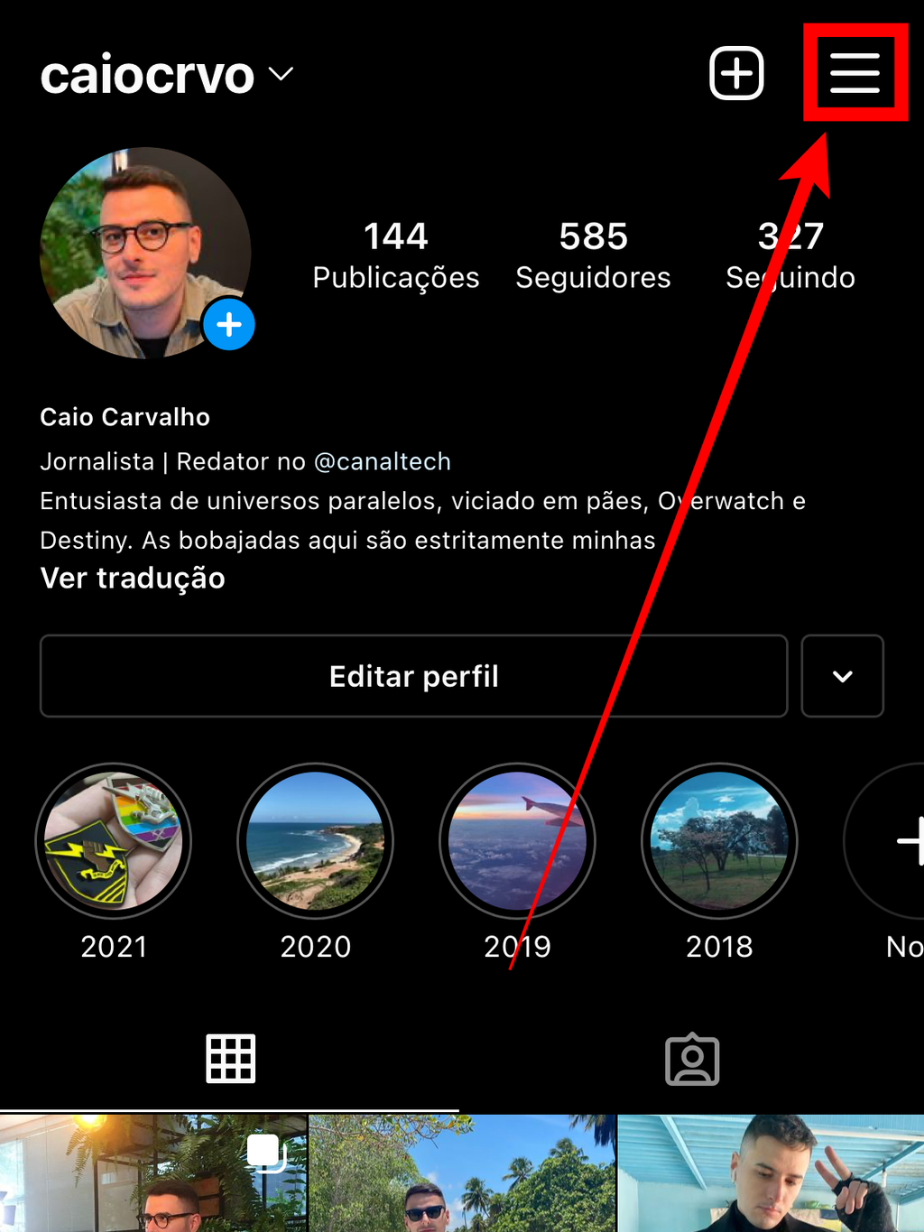 Como criar um perfil comercial no Instagram - 2