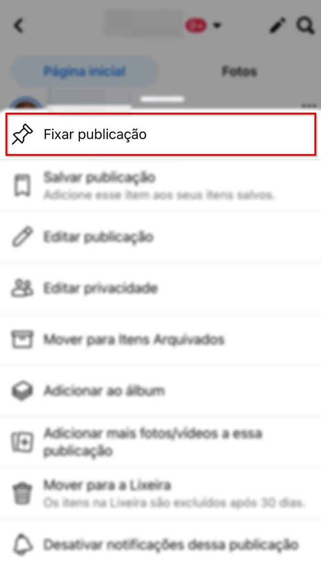 Como fixar uma publicação no seu perfil do Facebook - 5