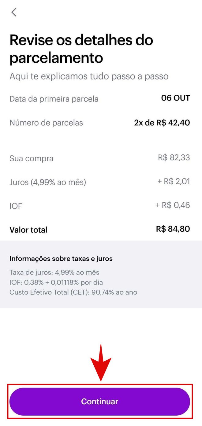 Como parcelar compras pelo Nubank? - 7