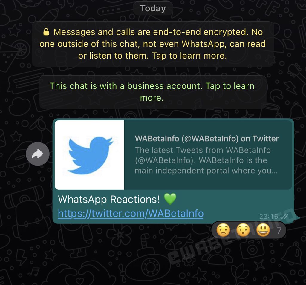 WhatsApp para Android também permitirá reação a mensagens com emojis - 3