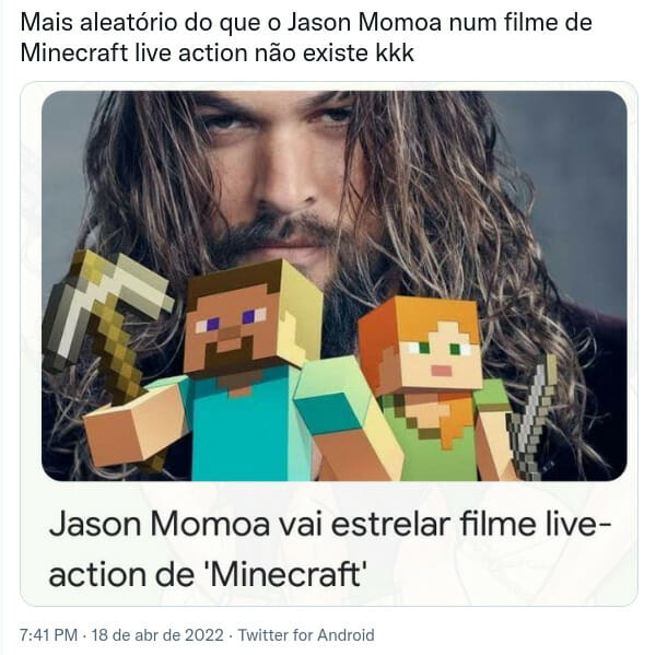 Fãs tiram sarro de Jason Momoa em live-action de Minecraft - 5