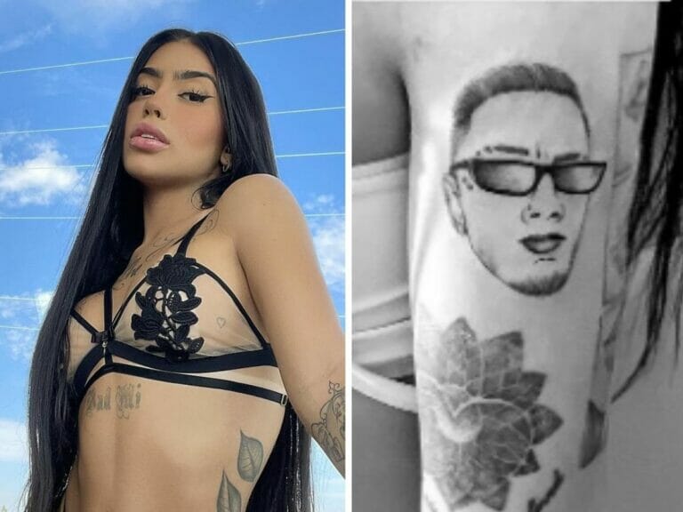 Após separação, MC Mirella ‘apaga’ passado com Dynho Alves e remove tatuagem com rosto do cantor - 1