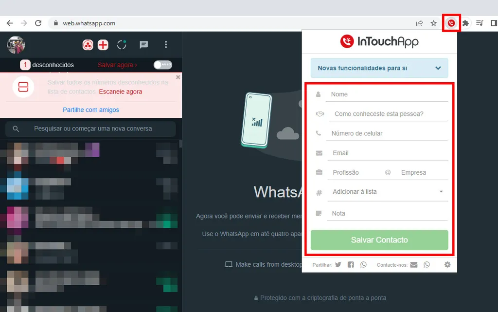 Como adicionar contato no WhatsApp Web - 4