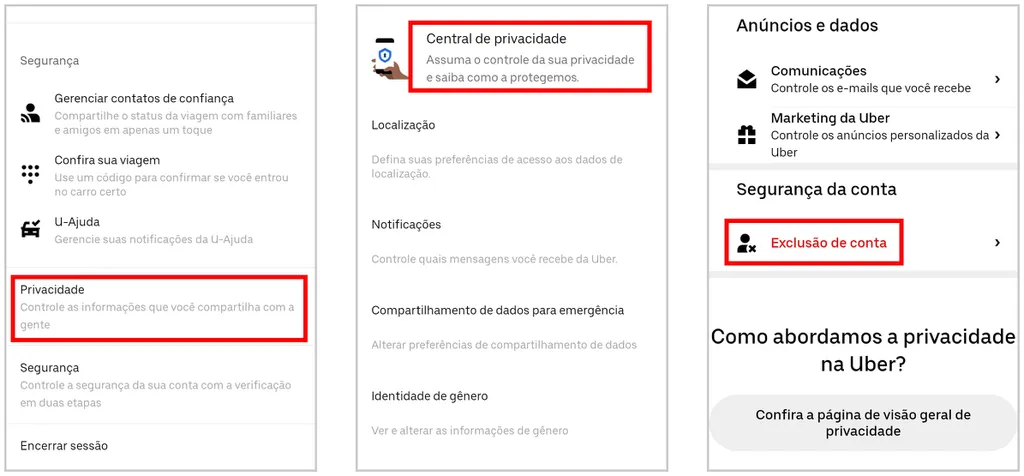 Como apagar o histórico de viagens do Uber - 2
