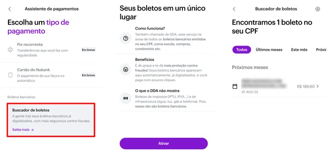 Como encontrar boletos no seu CPF no app Nubank - 2