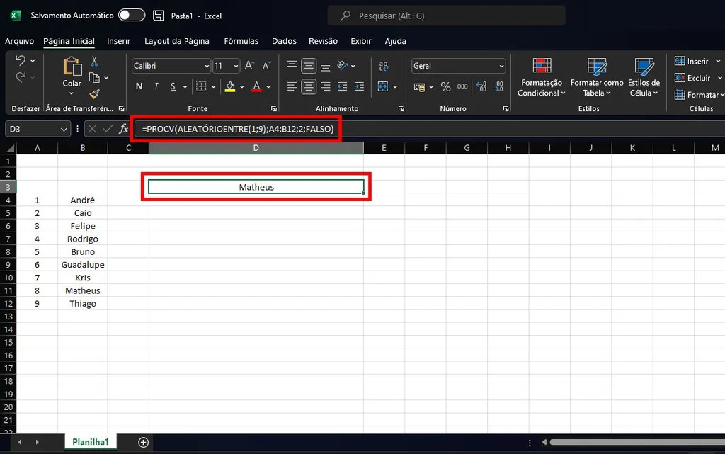 Como fazer sorteio no Excel | Guia completo - 7