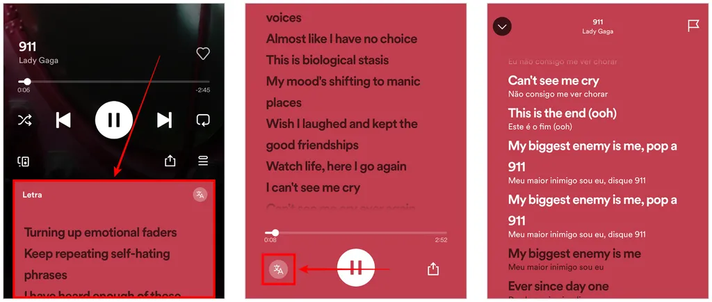 Como ver a tradução da letra da música no Spotify - 2