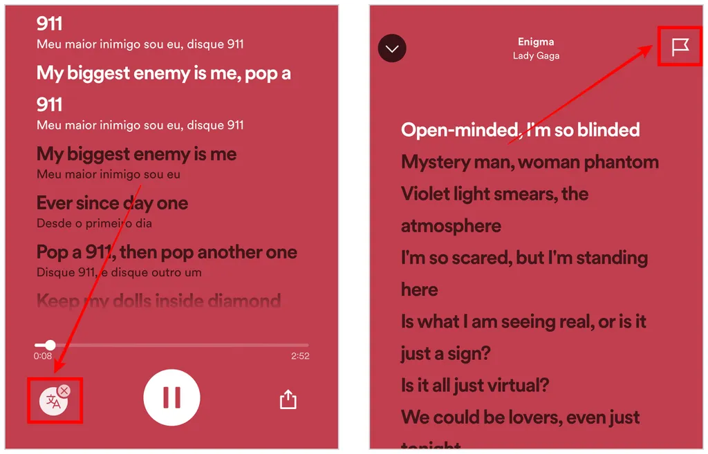 Como ver a tradução da letra da música no Spotify - 3