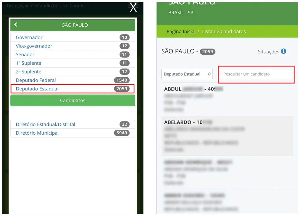 Eleições 2022 | Como consultar os números dos candidatos a deputado estadual - 3