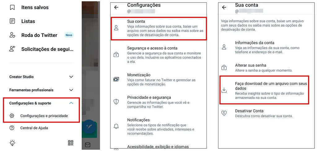 Como fazer backup completo da conta do Twitter - 3