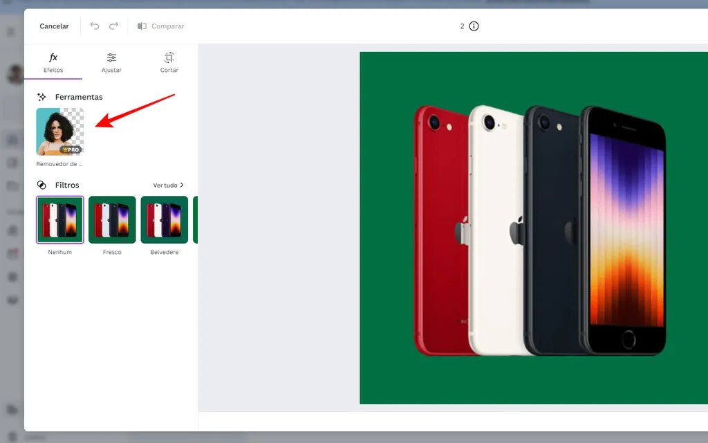 Como deixar uma imagem com fundo transparente - 3