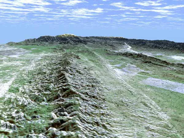 A Falha de San Andreas é motivo de preocupação constante na Califórnia devido ao risco de terremotos que ela oferece (Imagem: NASA)