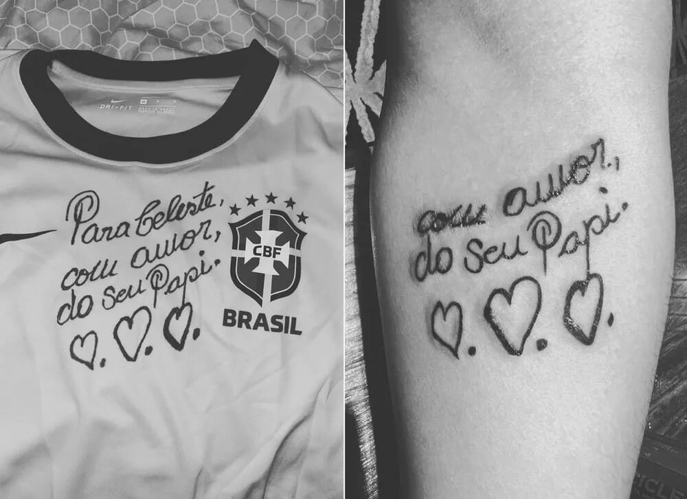 Filha mais nova de Pelé faz tatuagem em homenagem ao pai - 2