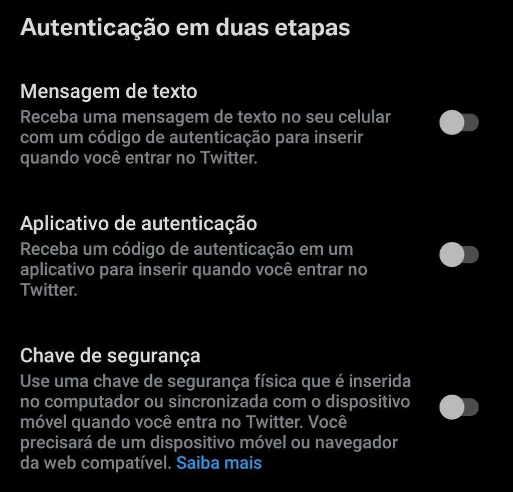 Autenticação em duas etapas por SMS no Twitter será restrita a assinantes - 2