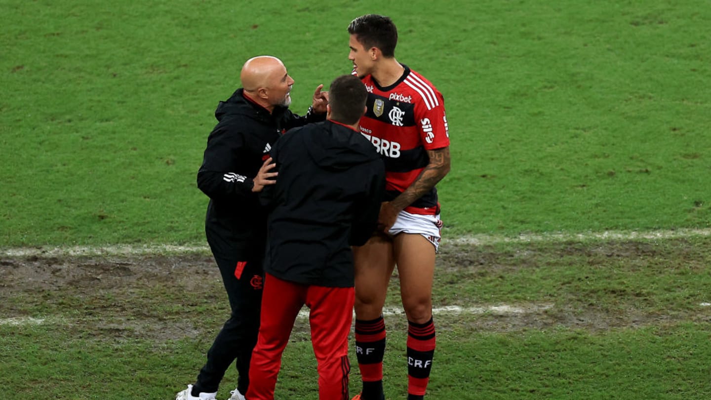 Pedro marca contra o Goiás e deixa o campo com dores; Flamengo informa situação do camisa 9 - 1