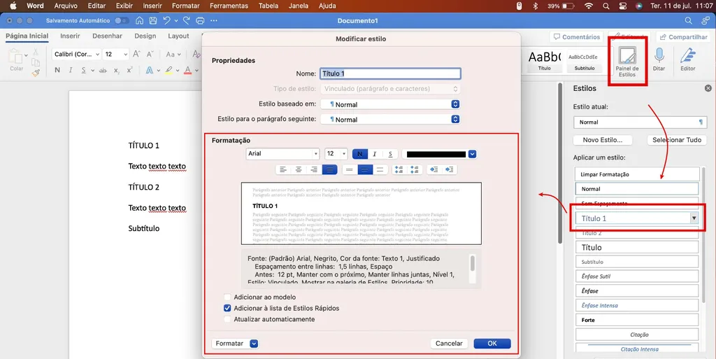 Como formatar estilo de títulos no Word (Imagem: Captura de tela/Guilherme Haas/Canaltech)