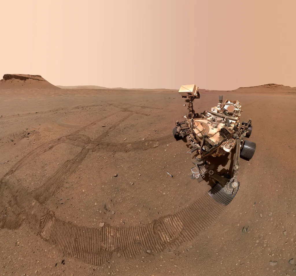 Rovers como a Perseverance levam diversas tecnologias de análise de materiais consigo nas missões em Marte, mas elas podem ser insuficientes para detectar elementos como as nanoesferas da Cachoeira de Sangue (Imagem: NASA/JPL-Caltech/MSSS)