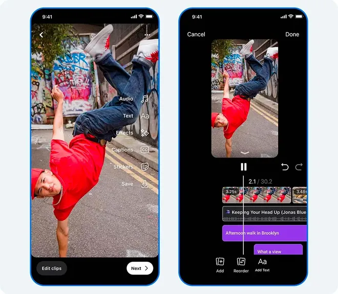 Meta amplia ferramentas de edição dos Reels para todos os vídeos do Facebook (Imagem: Divulgação/Meta)