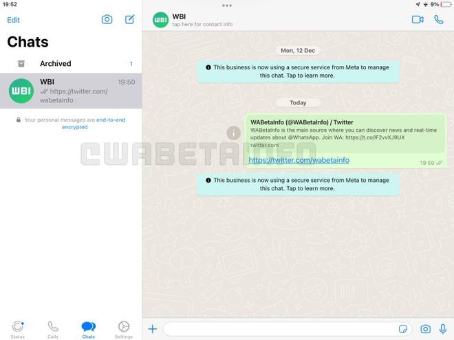 Versão Beta do WhatsApp agora funciona também no iPad - 2