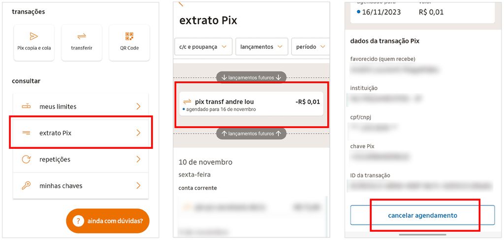 Como cancelar um pix agendado | Principais Bancos - 4