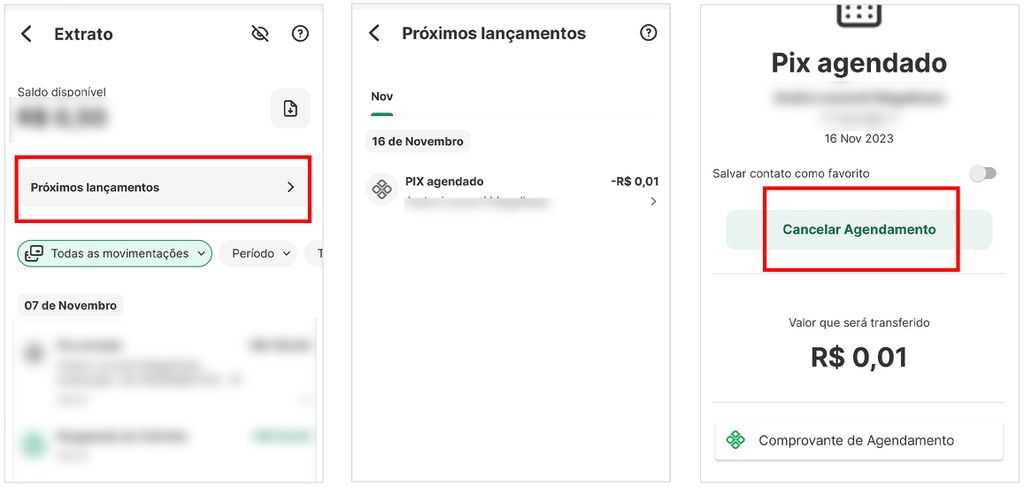 Como cancelar um pix agendado | Principais Bancos - 7